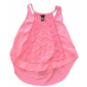 Rue 21 Coral Women's Crocheted Lace Top Juniors S